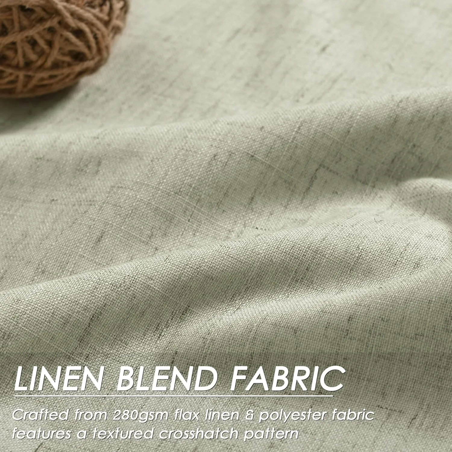 100% Blackout Linen Curtains 84 Inch Length 2 Panels Sage Green Light Blocking Darkening Living Room Curtains 84 Inches Long Elegant Modern Back Tab Pocket Noise Reducing Drapes for Nursery 52X84