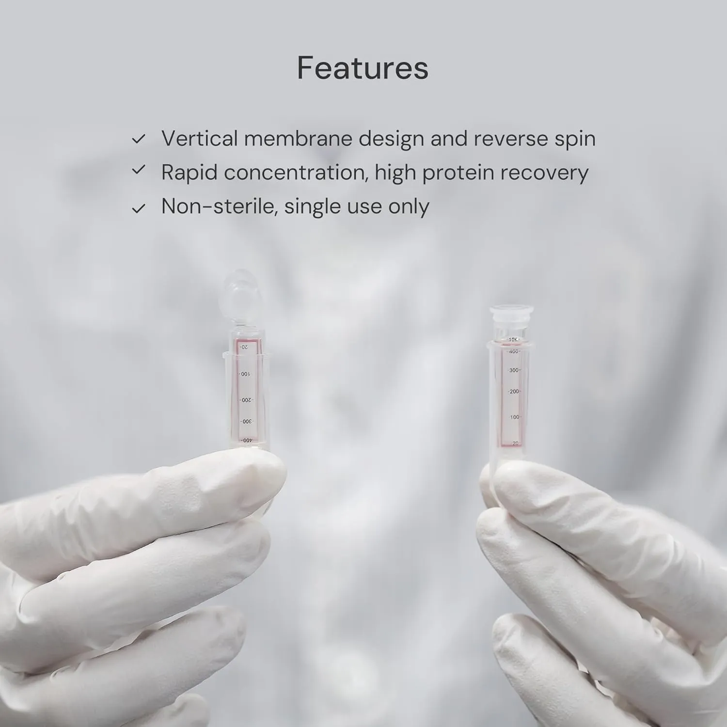 10kDa Ultra Centrifugal Filter Unit 0.5mL Polypropylene Centrifuge Tubes with RC Membrane, Snap Caps (24Pcs)