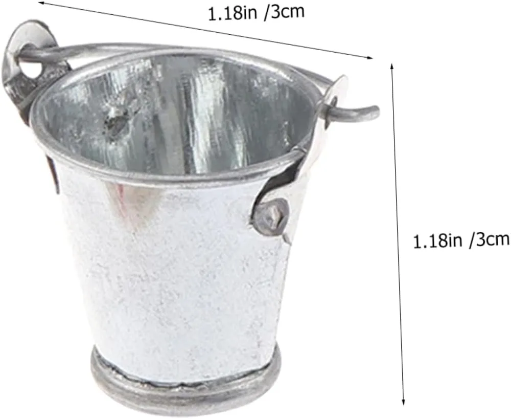 12pcs Miniature Bucket Model Water Barrel Decor for Dollhouse DIY Crafts and Fairy Gardens Realistic Tiny Containers for Imaginative Play and Educational Use