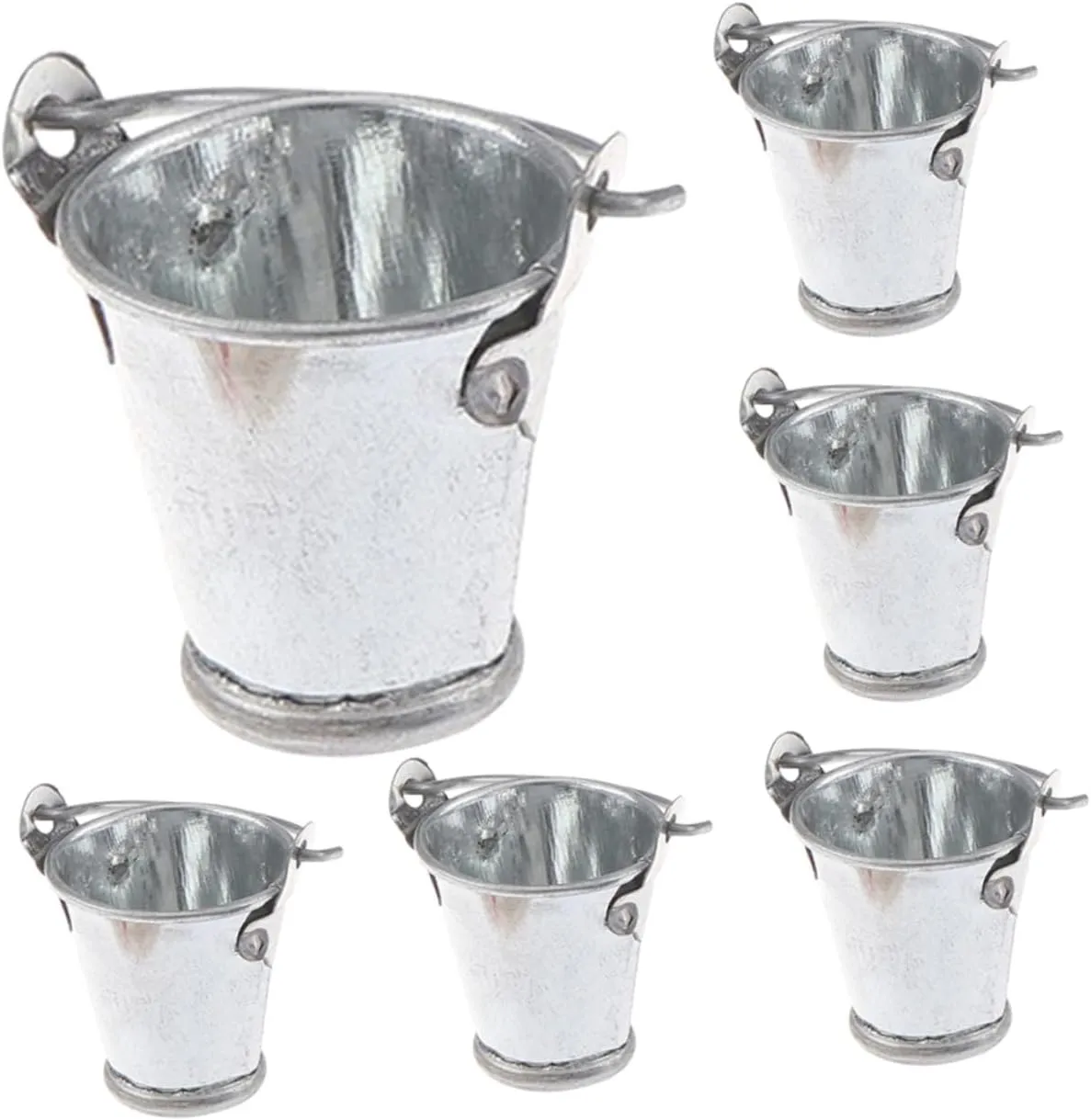 12pcs Miniature Bucket Model Water Barrel Decor for Dollhouse DIY Crafts and Fairy Gardens Realistic Tiny Containers for Imaginative Play and Educational Use