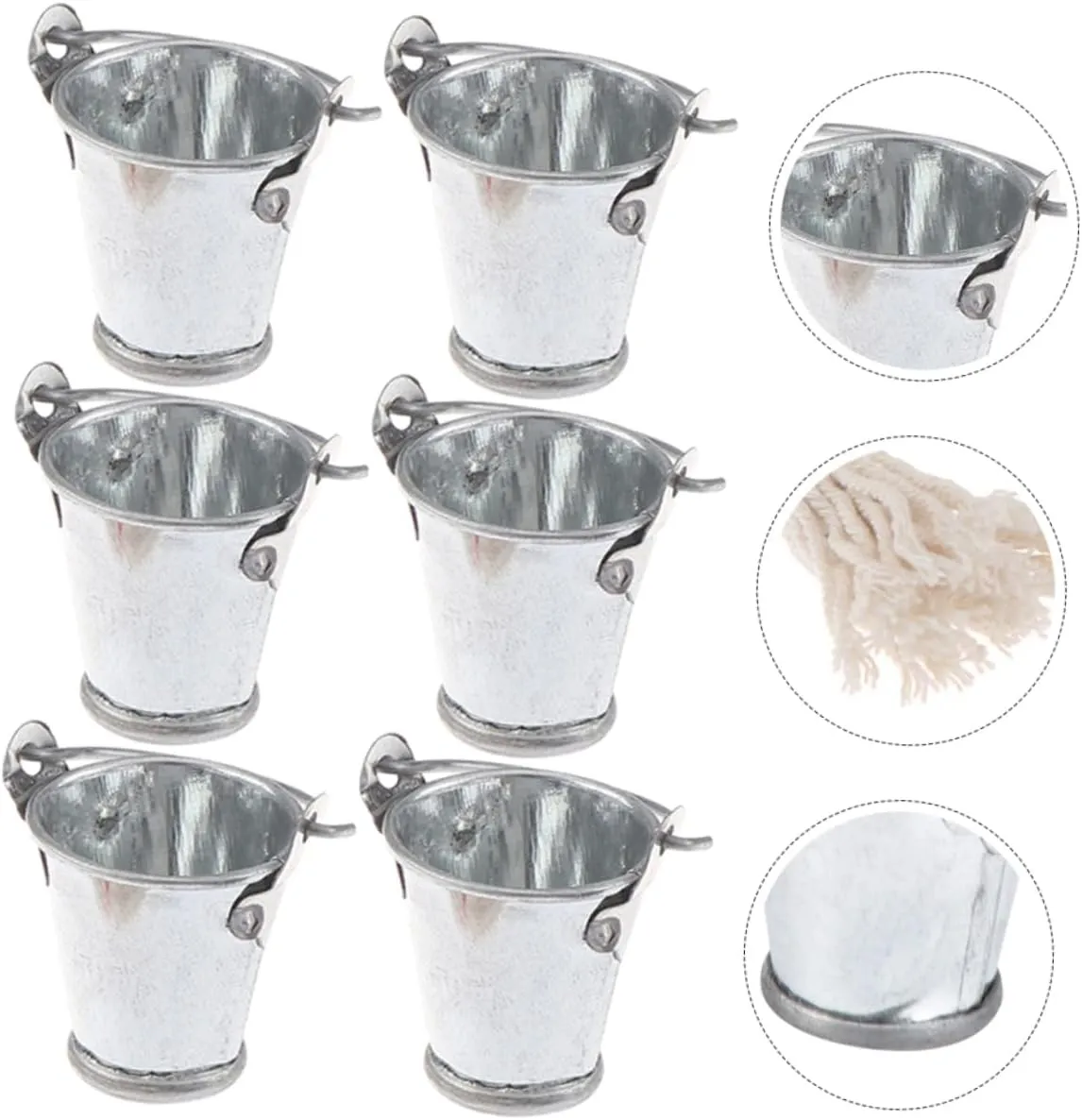 12pcs Miniature Bucket Model Water Barrel Decor for Dollhouse DIY Crafts and Fairy Gardens Realistic Tiny Containers for Imaginative Play and Educational Use