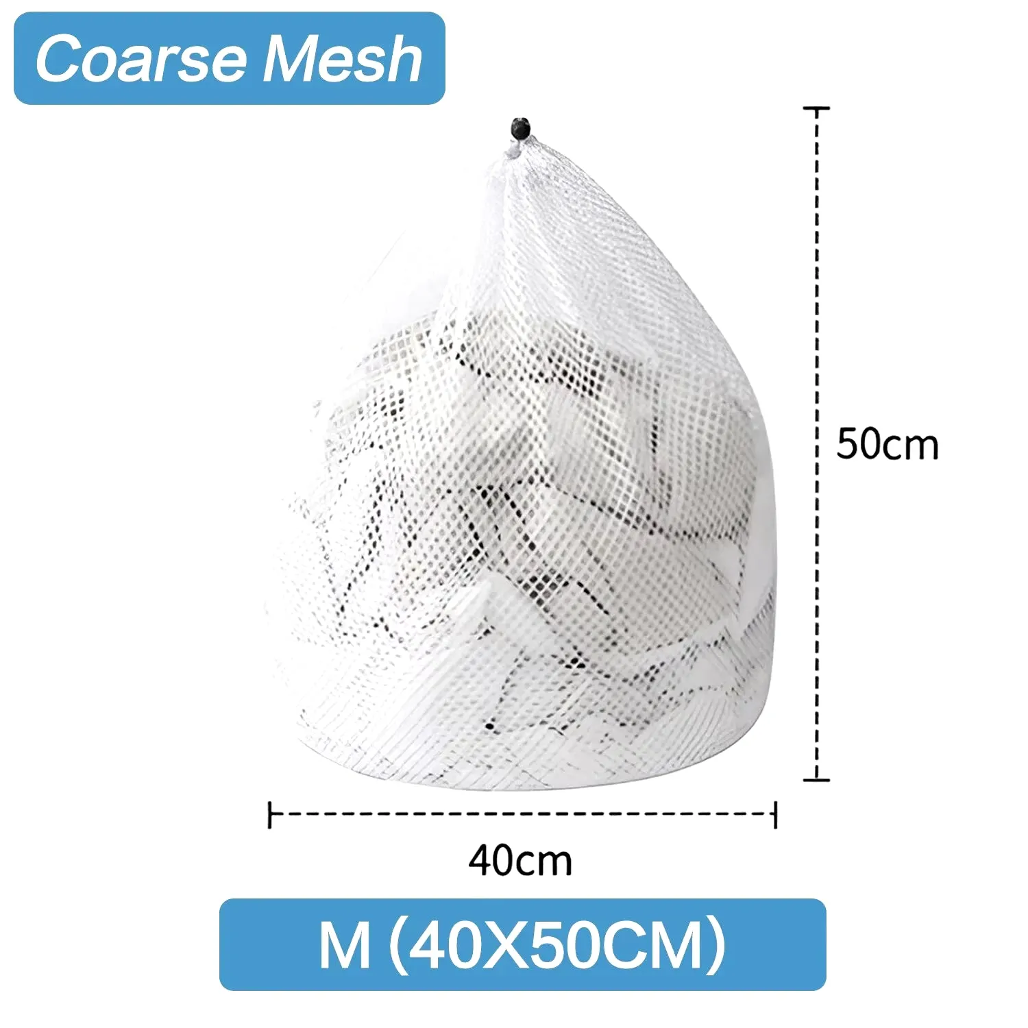 1PC Mesh Laundry Bag - Machine Washable Drawstring Design Travel Wash Bag for Blouses, Hosiery, Stockings, and Underwear