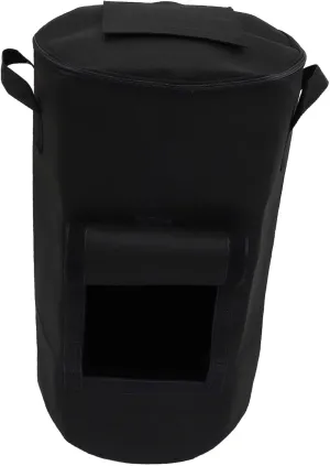 1Pc Reusable Fallen Leaves Storage Bag Height Black Felt Cloth Compost Pouch with Zipper Closure for Garden Waste and Kitchen Trash Collection