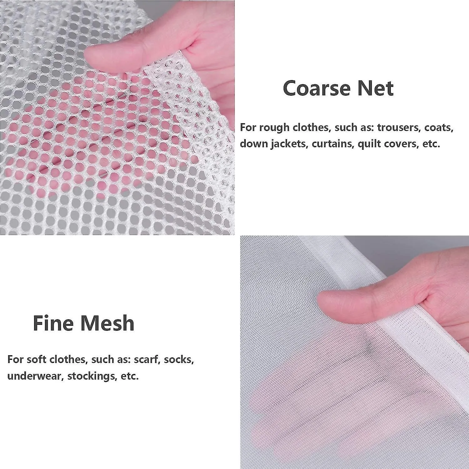 2 Pack White Mesh Laundry Bags, 31" X 24" Sturdy Drawstring Net Bag Heavy Duty,
