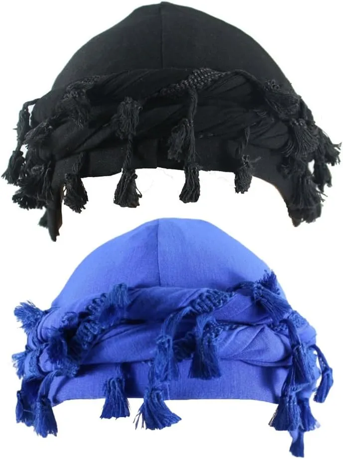 2 Pc Turban Head Wraps for Men Satin Lined Turban for Women Vintage Twist Velvet Durags Gifts