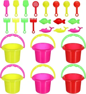 24Pcs Sand Bucket Mini Beach Bucket for Accessories for Present for Outdoor Activities