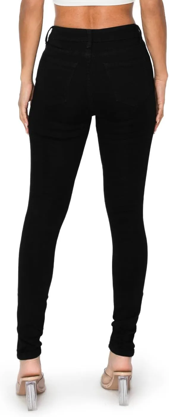 2LUV Women's Distressed Skinny Ripped Jeans