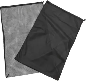 2Pcs Large Drawstring Laundry Bags Mesh Organizer for Dirty Clothes Travel Home Use Fine Coarse Net for Underwear Socks and More