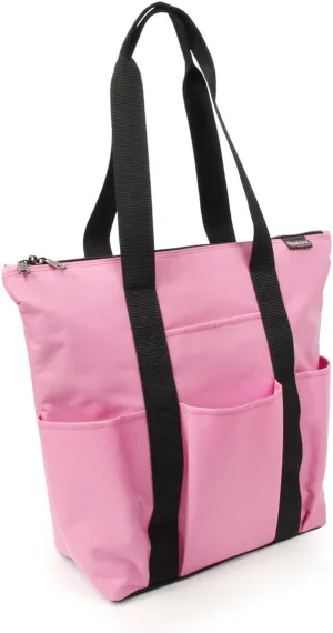 3 Pocket Zippered Tote (Pink)