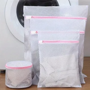 4-Pack Premium Laundry Mesh Bags with Zippers