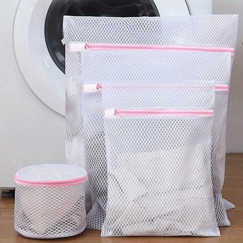 4-Pack Premium Laundry Mesh Bags with Zippers