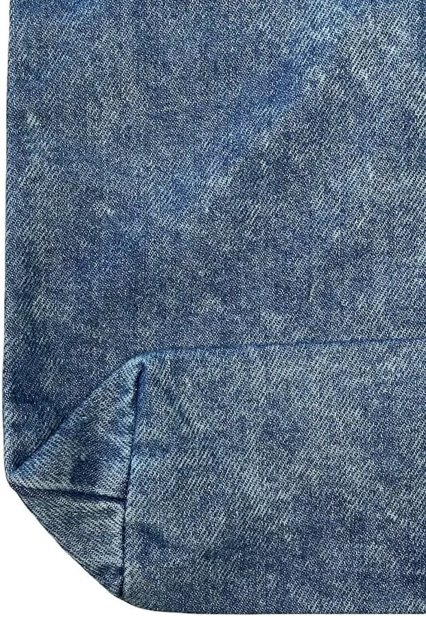 (6 Pack) 6 Pack Heavy Cotton Denim Convention Reusable Tote Bag (Denim)