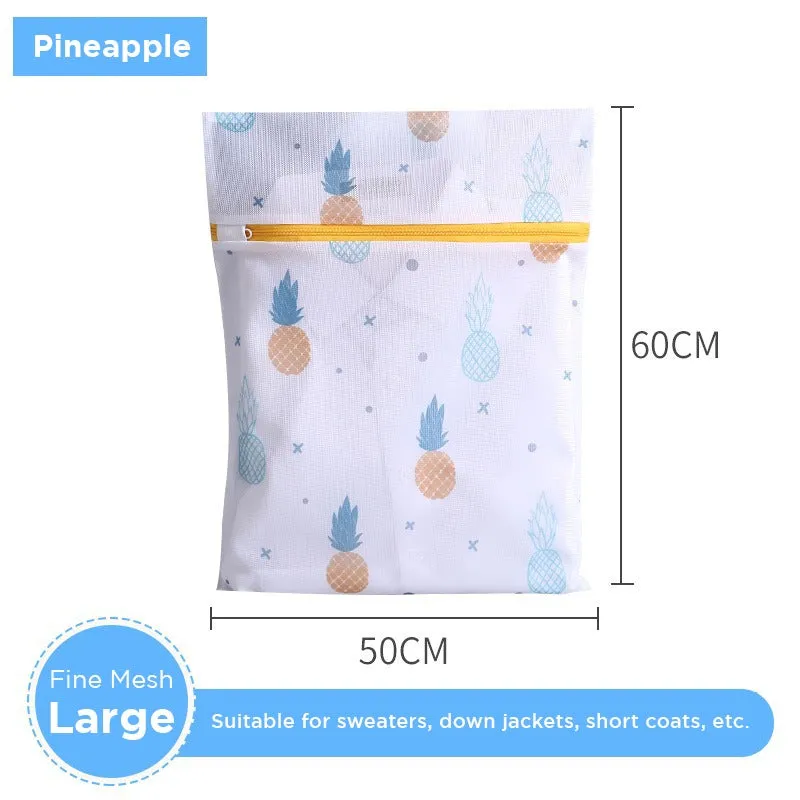 6 Pcs Mesh Laundry Bags Set - Zippered Clothes Washing Bags, Multiple Sizes