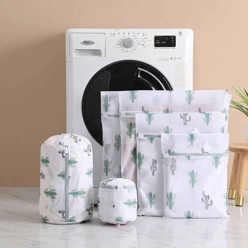6 Pcs Mesh Laundry Bags Set - Zippered Clothes Washing Bags, Multiple Sizes