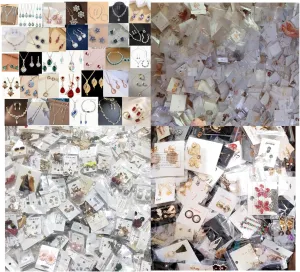 60 Pcs Random Jewelry Surprise Bag, Mixed Styles Mixed Colors, Including Earrings Rings Bracelets or Necklaces MEH