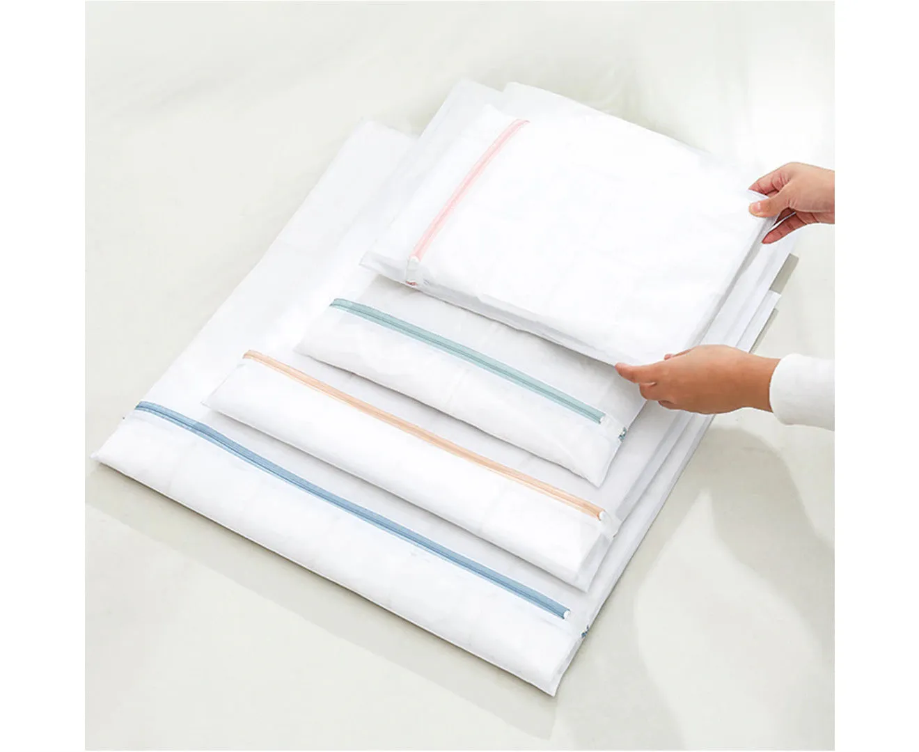 6Pcs Washing Machine Laundry Bag Underwear Clothes Mesh Net Zipper
