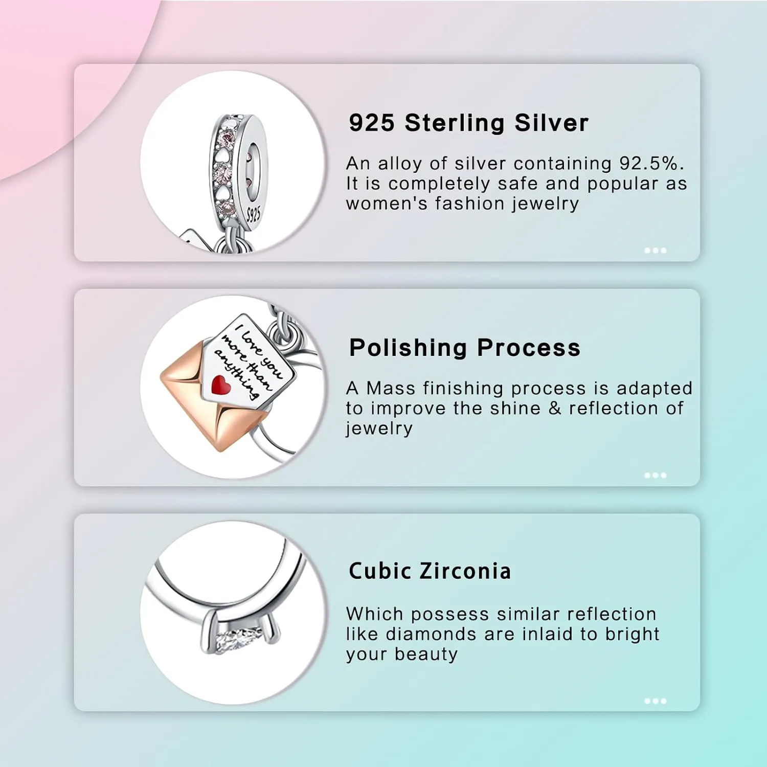 925 Sterling Silver Charm for Bracelets and Necklaces Charms for Women Fashion Jewelry for Women Friend and Mother