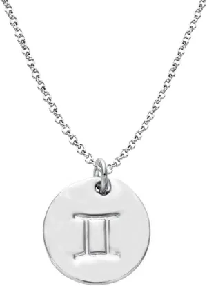 925 Sterling Silver Zodiac Necklace Disc Charm Necklace Gift for Your Wife Girlfriend or Family Member