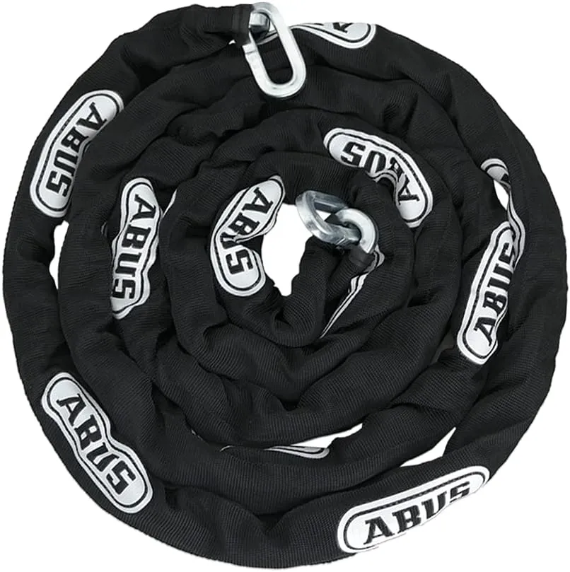 ABUS Hardened Steel 8KS 10 Foot x 5/16" Thick Square Security Chain for Bikes, Containers, Trailers, ATV, Motorcycles and Personal/Industrial Property