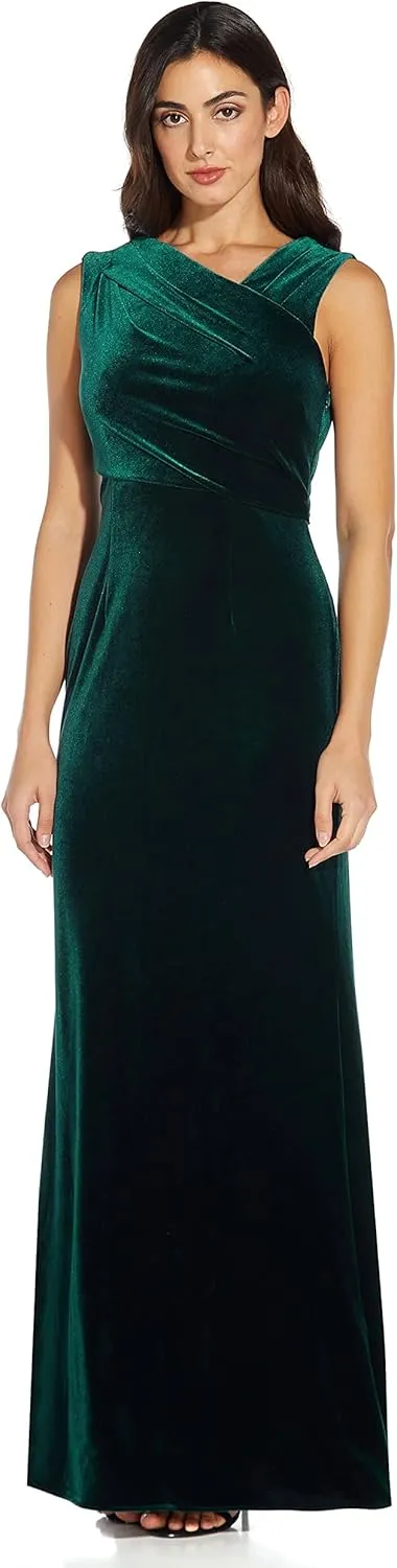 Adrianna Papell Women's Velvet Mermaid Gown