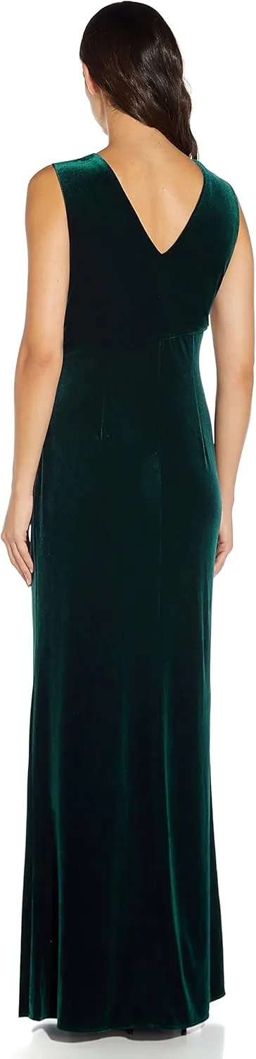 Adrianna Papell Women's Velvet Mermaid Gown