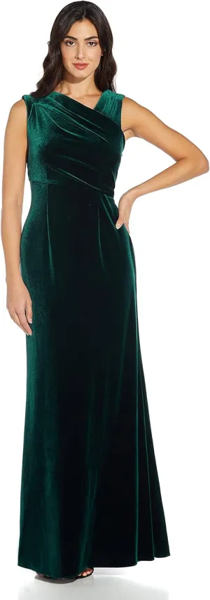 Adrianna Papell Women's Velvet Mermaid Gown