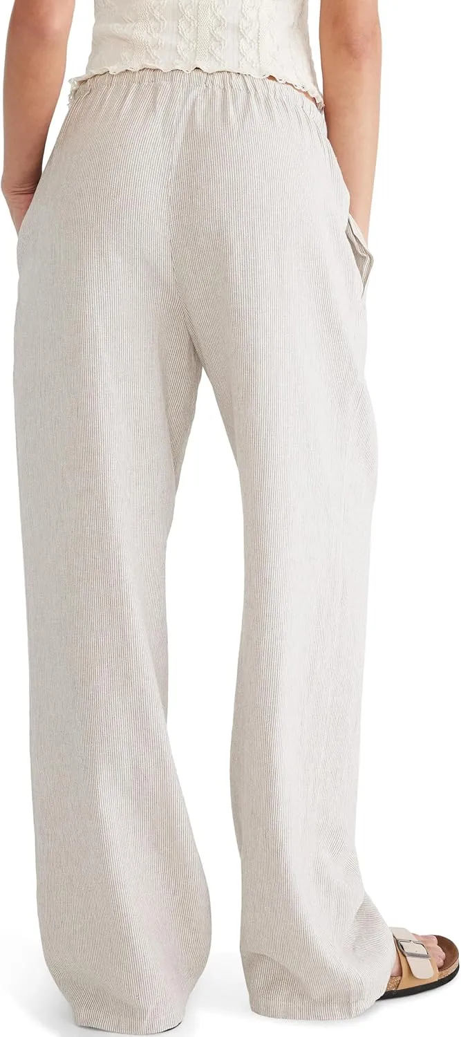 AEROPOSTALE womens Stripe Linen Drawstring Pant