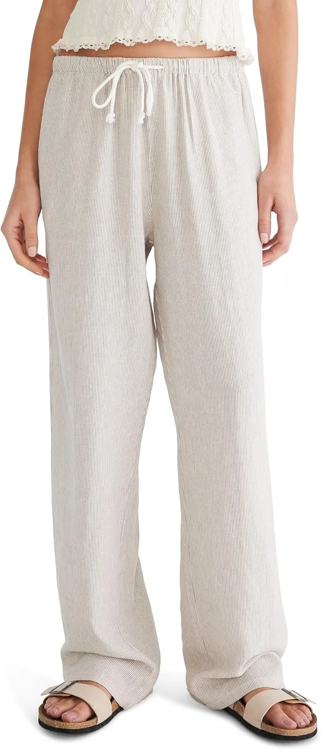 AEROPOSTALE womens Stripe Linen Drawstring Pant