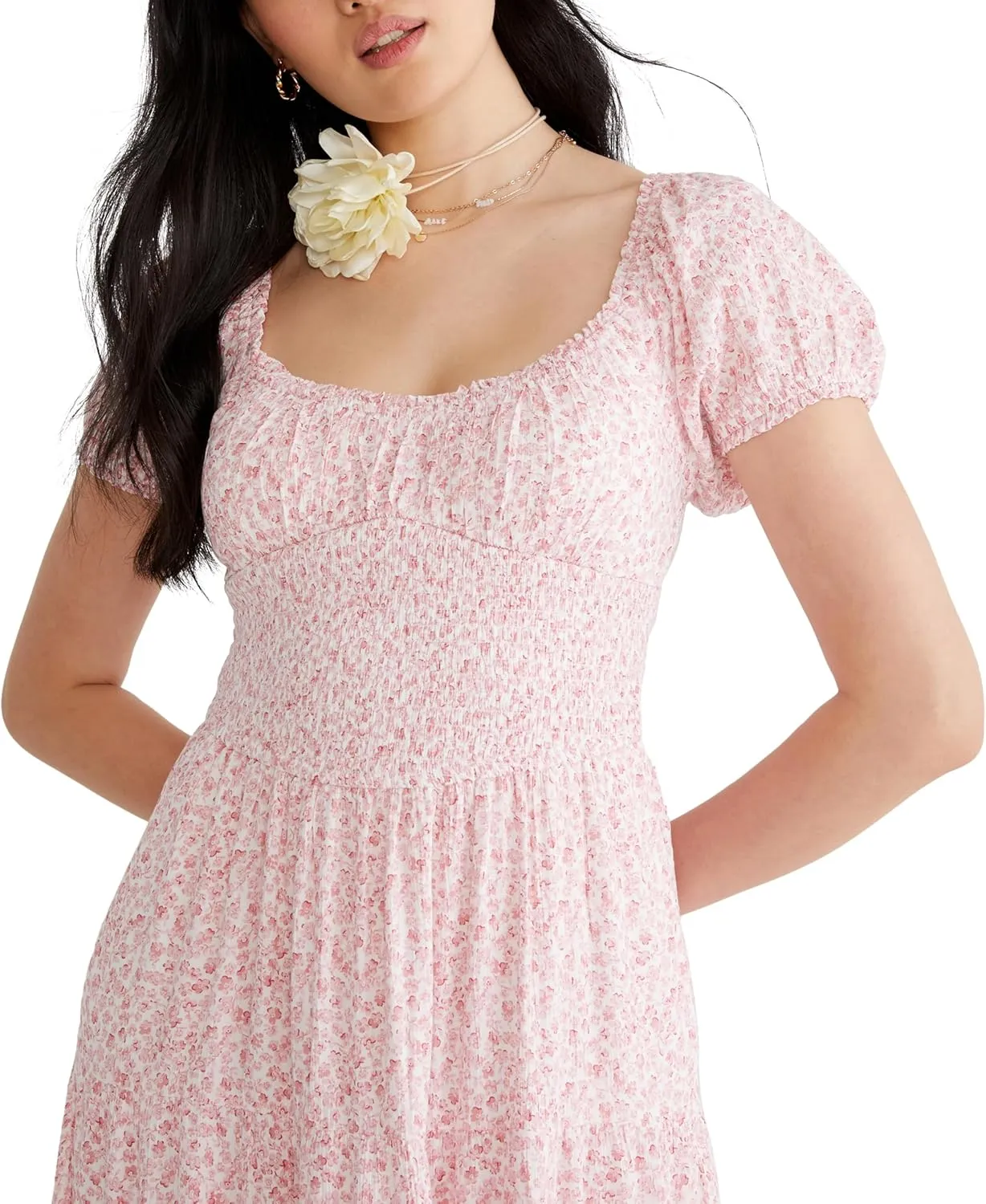 AEROPOSTALE Women's Tiered Midi Dress