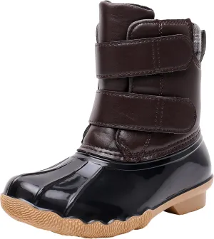 Ahannie Kids Boys Girls Winter Duck Boot, Youth Outdoor Two Tone Fashion Waterproof Rain Boot (Toddler/Little Kid/Big Kid)