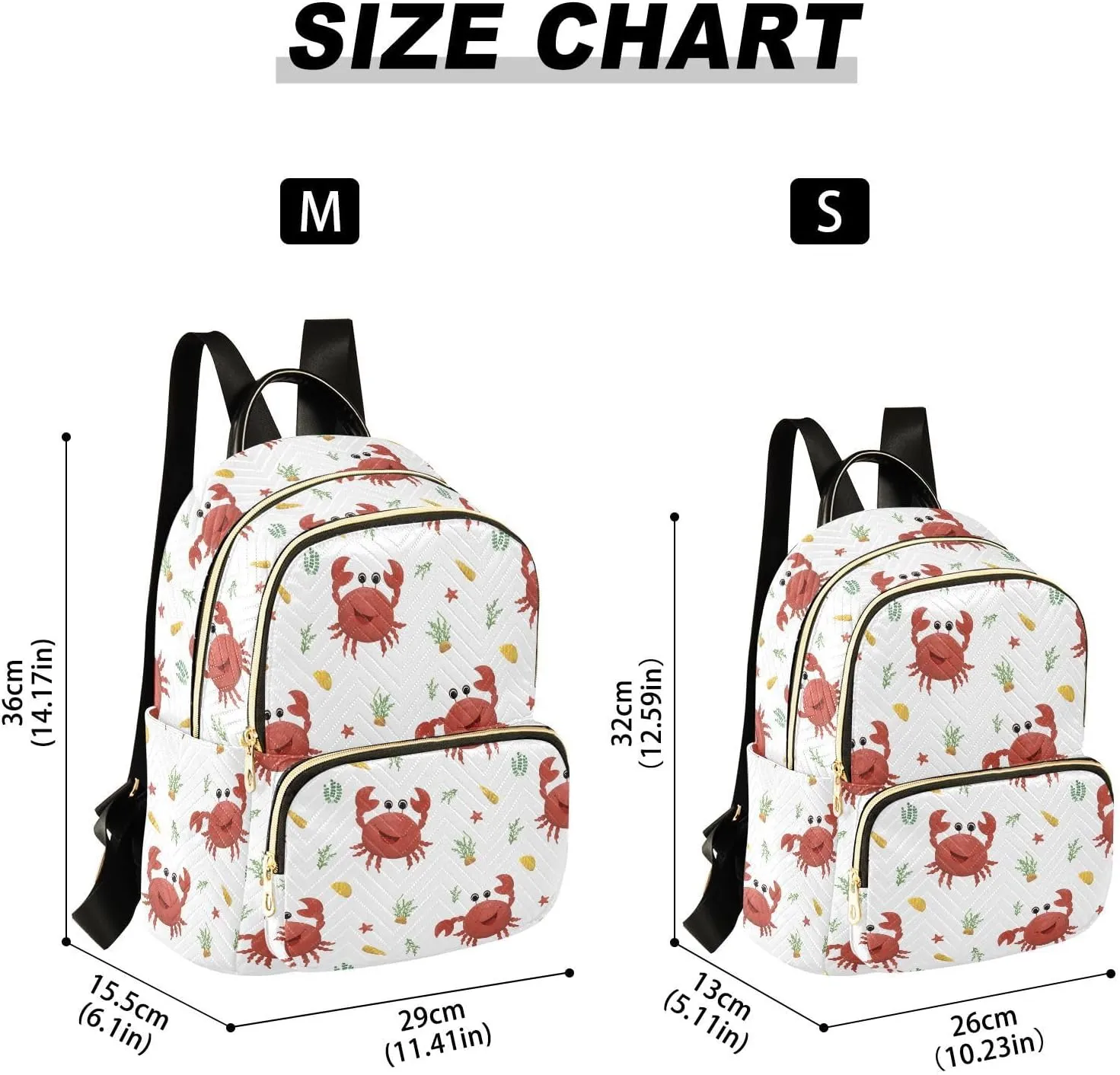 ALAZA Rabs Shells and Algae Women Backpack Purse Shoulder Bag