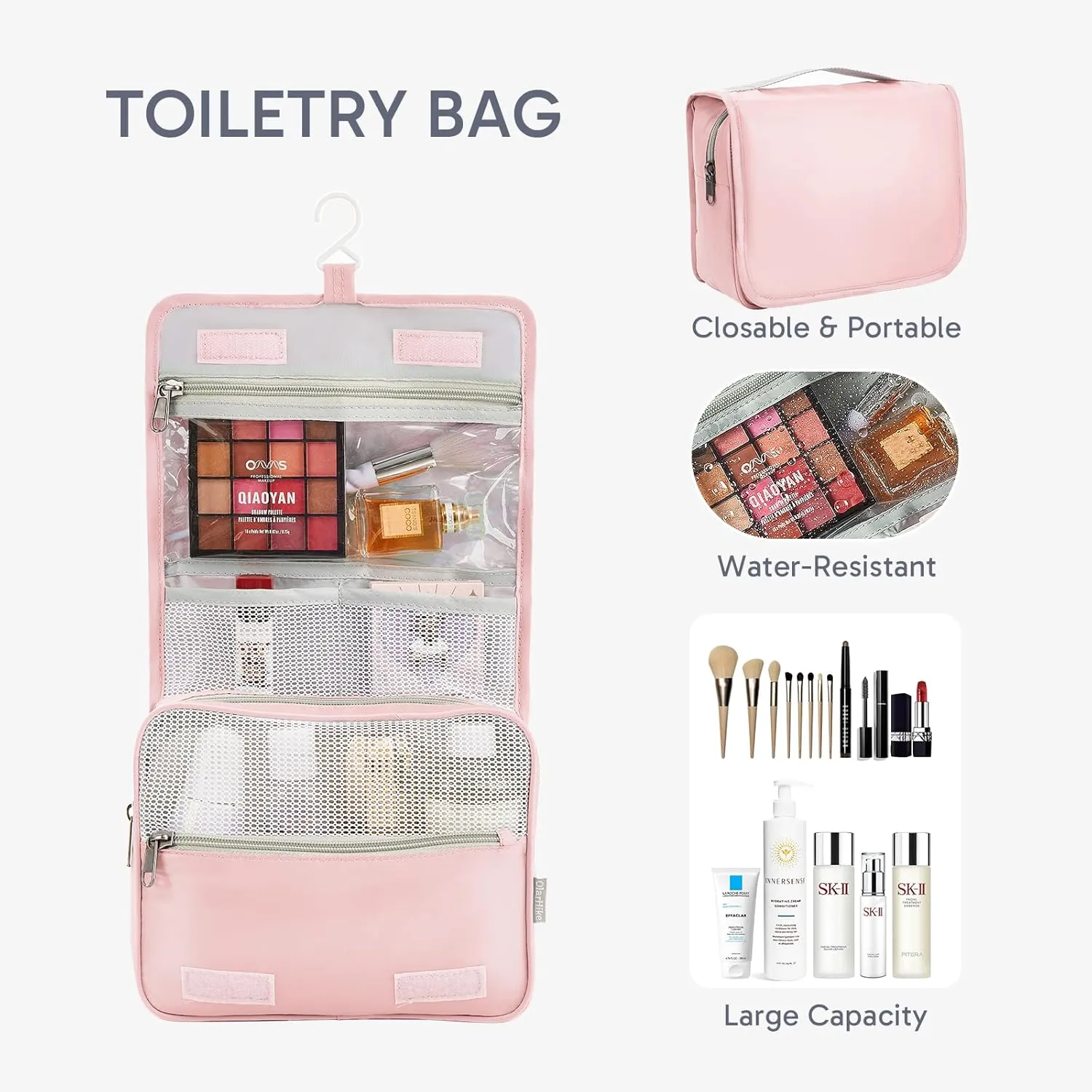 ALL INCLUDED 10 Set Durable Packing Cubes for Suitcases,OlarHike Essentials for Travel, UPGRADED Anti-Tear Stitching, NEW Improved Luggage Packing Organizers for Travel Accessories (Pink)