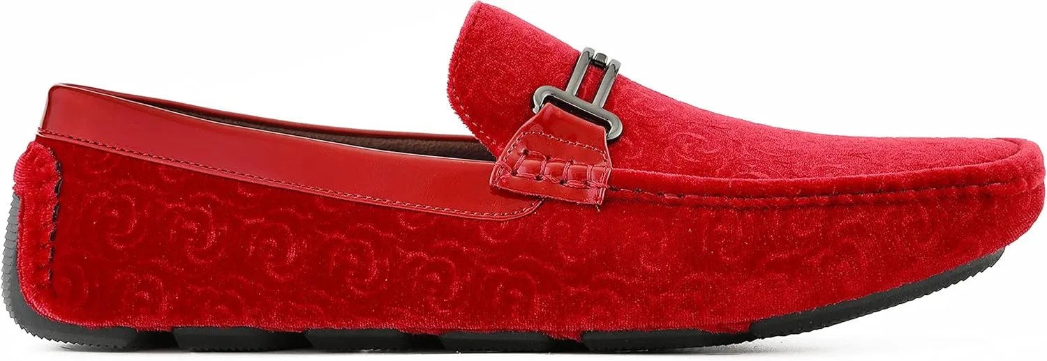Amali The Original Men's Velvet Loafer Smoking Slippers in Paisley and Solid Designs Styles Roberto Piero