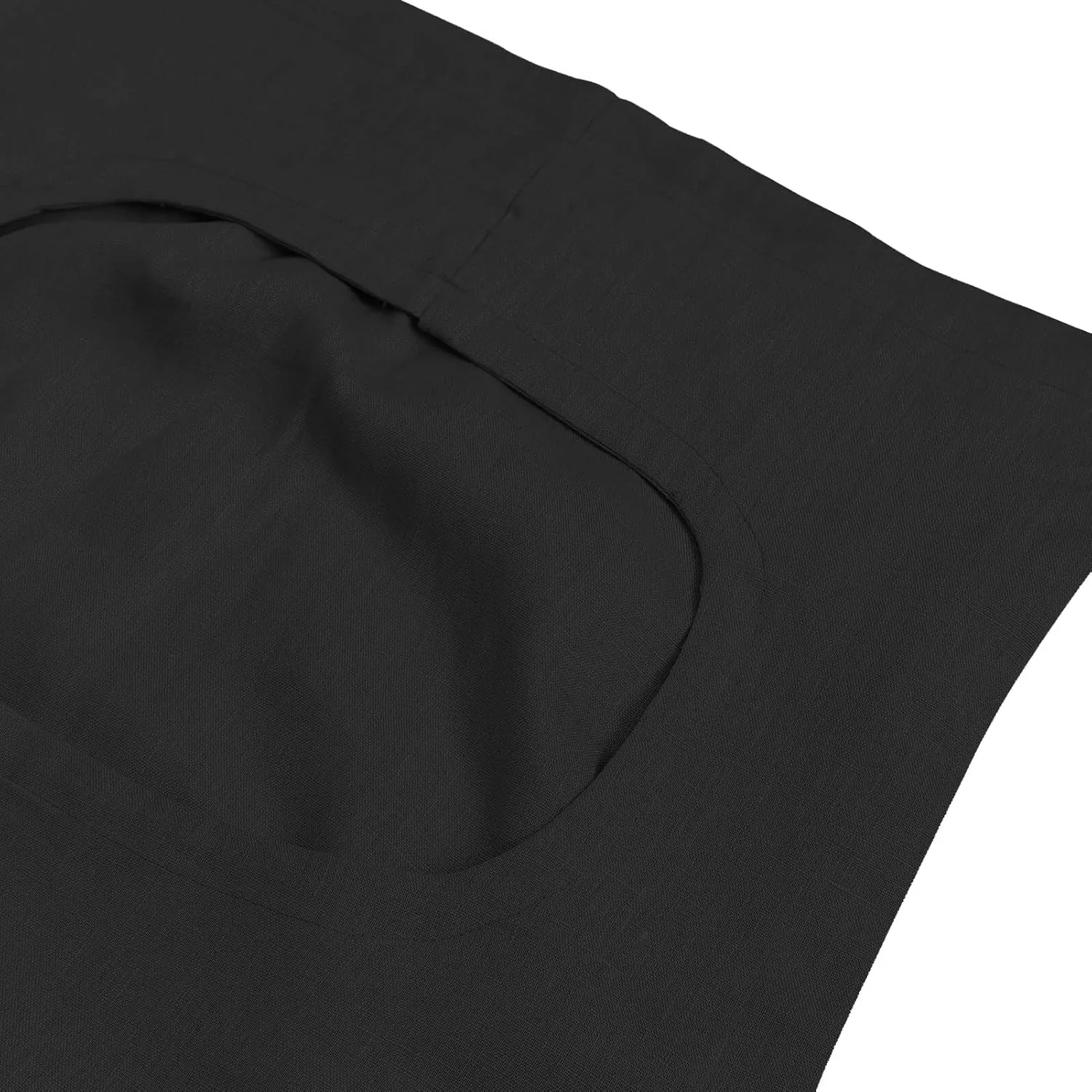 Amazhiyu Pure Linen Over The Door Laundry Hanging Hamper Bag with Bottom Zipper and Pockets Black