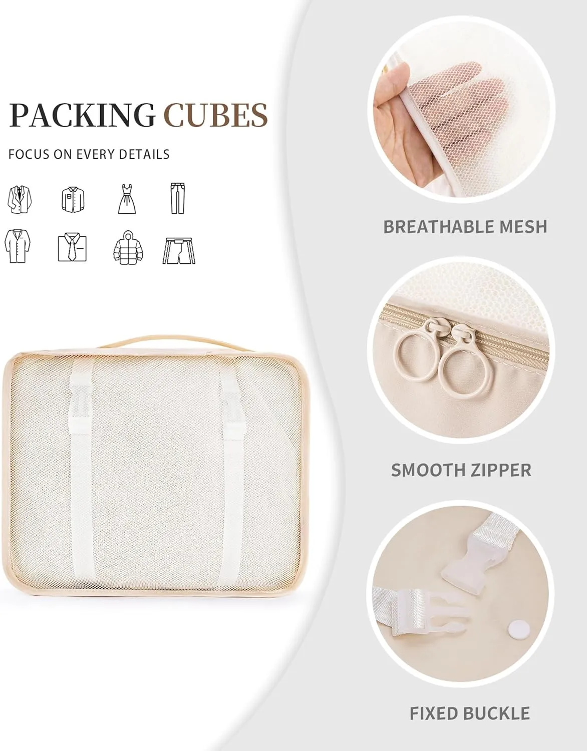 Anjing Packing Cubes 10/11 PCS Travel Luggage Organizers, Travel Essentials, Waterproof Packing Organisers, Luggage Organizer Bags