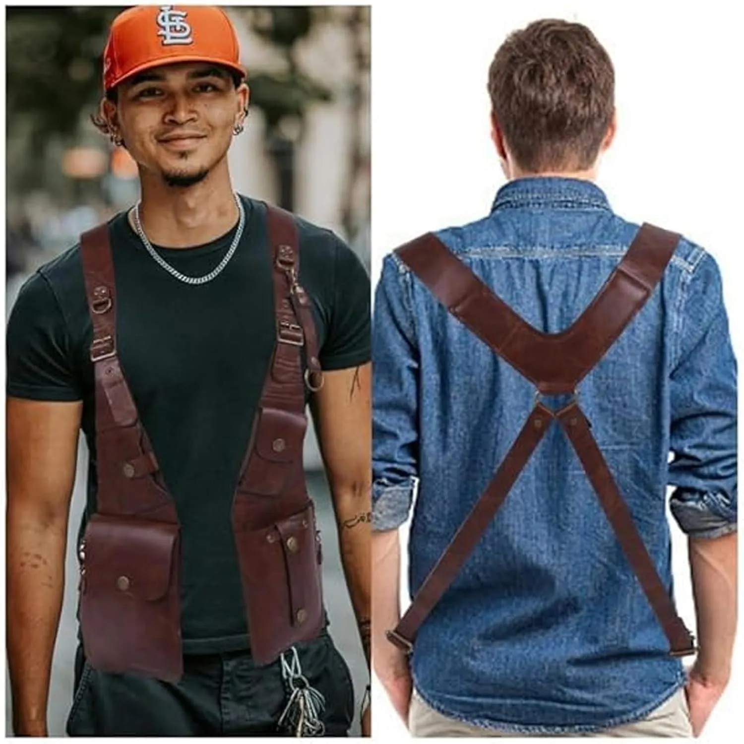 Anti-Theft Harness, Anti Theft Harness Wallet for Men, Yiupedrfg Anti-Theft Bag with Shoulder Harness