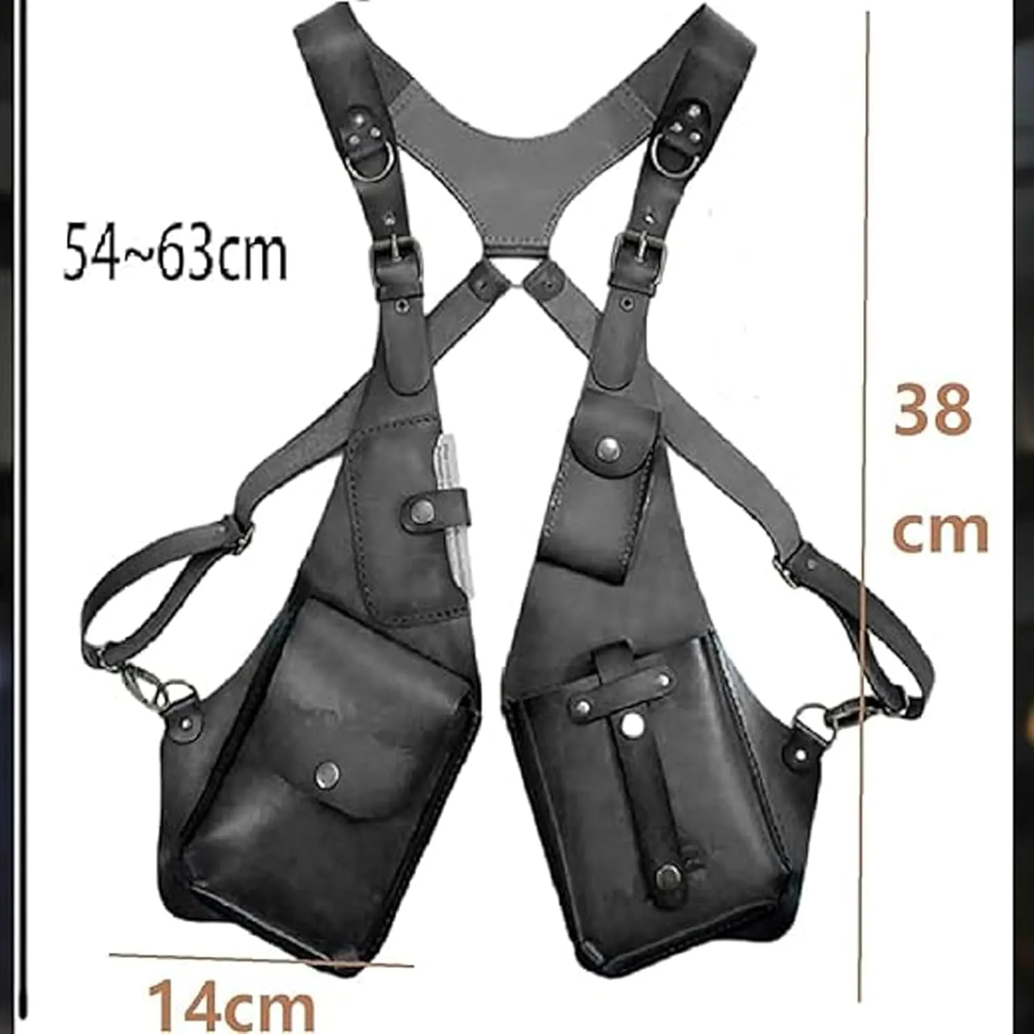 Anti-Theft Harness, Anti Theft Harness Wallet for Men, Yiupedrfg Anti-Theft Bag with Shoulder Harness