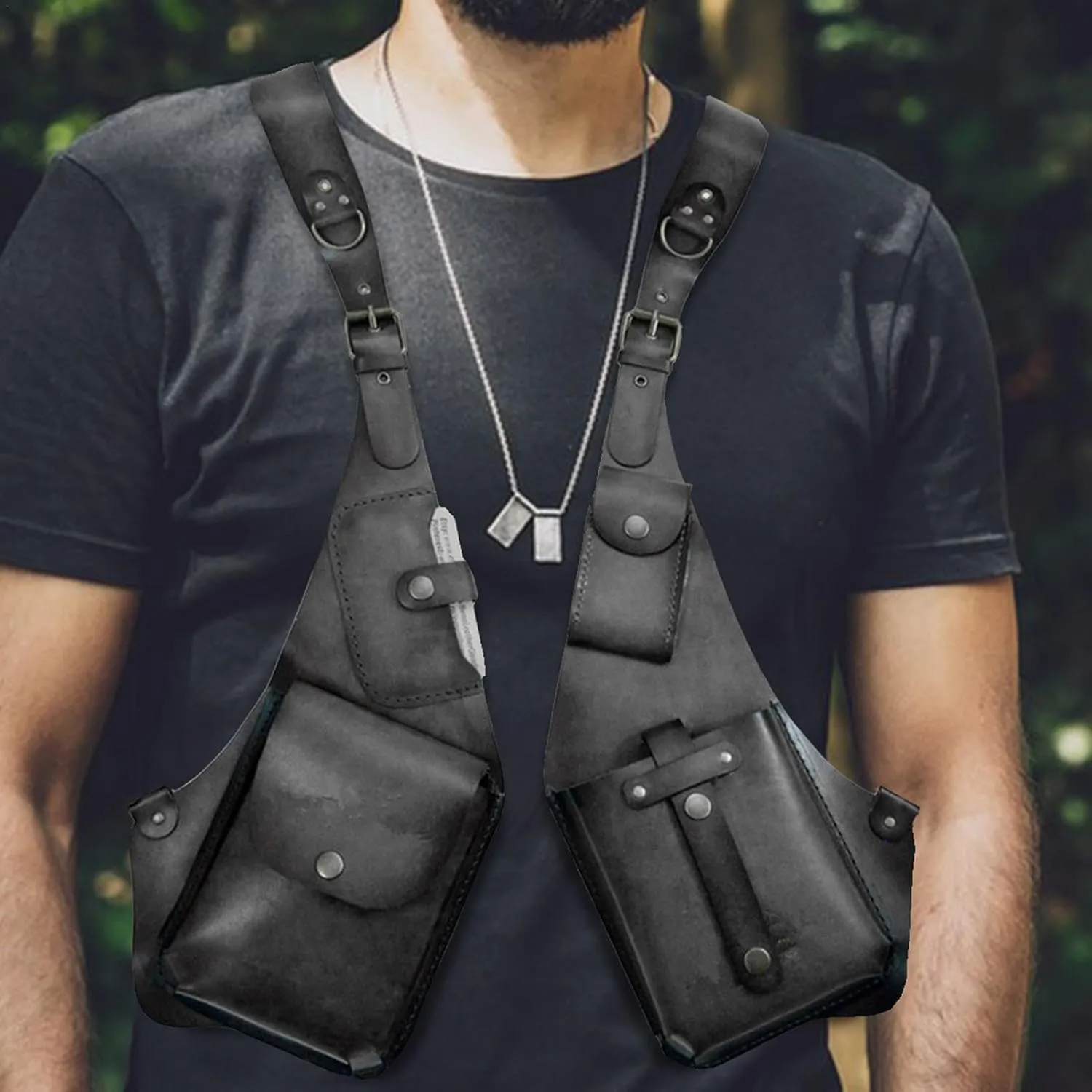 Anti-Theft Harness - Shoulder Holster Bag | Underarm Shoulder Bag | Anti-Theft Leather Phone Wallet Bag | Adjustable Harness