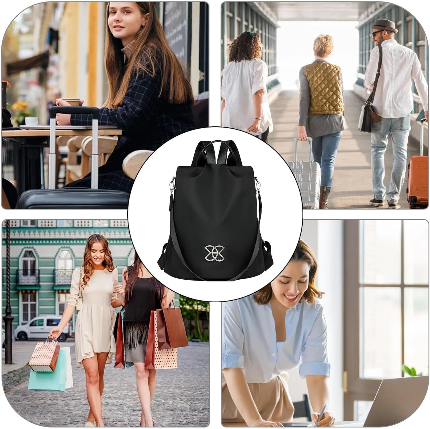 Anti-Theft Large Capacity Backpack, Leisure Shoulder Bag, C-rossbody Lightweight Backpack Bishe Bag for Women