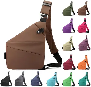 Anti Theft Travel Bag Crossbody, Multi-pocket Anti-theft Purses, Sling Bag with Adjustable Strap for Women Men