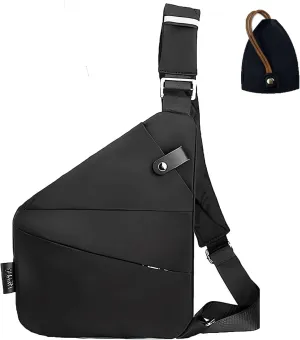 Anti Theft Travel Bag Crossbody,Plus Size Crossbody Bag Extra Long Strap,Multifunctional Large Capacity (black,right shoulder)