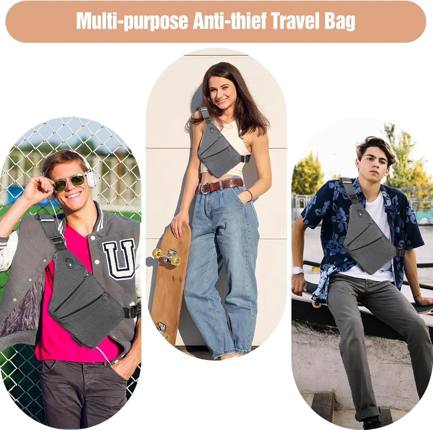 Anti Theft Travel Bag for Women,Anti Theft Travel Crossbody Bag for Women Men,Anti Theft Travel Bag,Anti Theft Bag