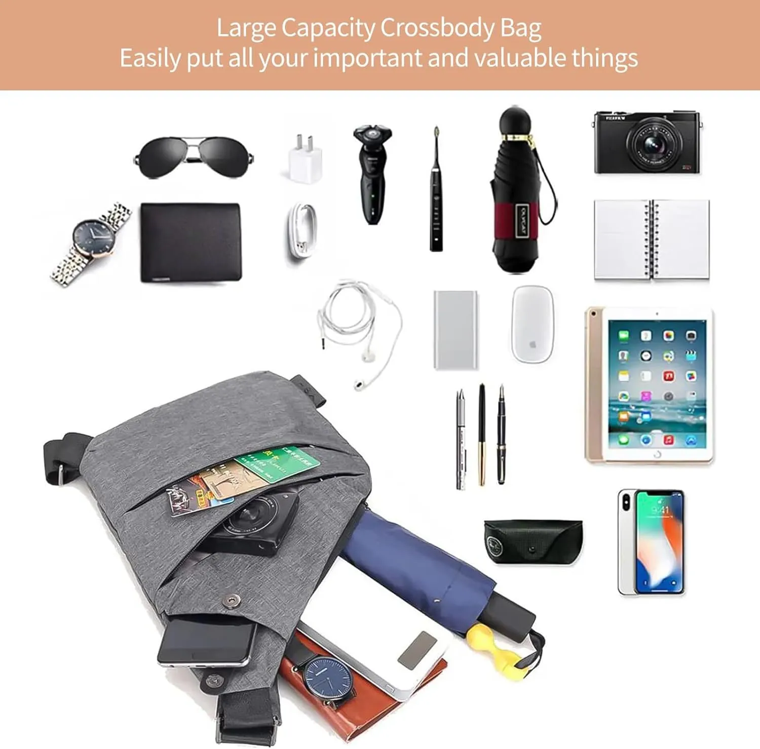 Anti Theft Travel Bag for Women,Anti Theft Travel Crossbody Bag for Women Men,Anti Theft Travel Bag,Anti Theft Bag