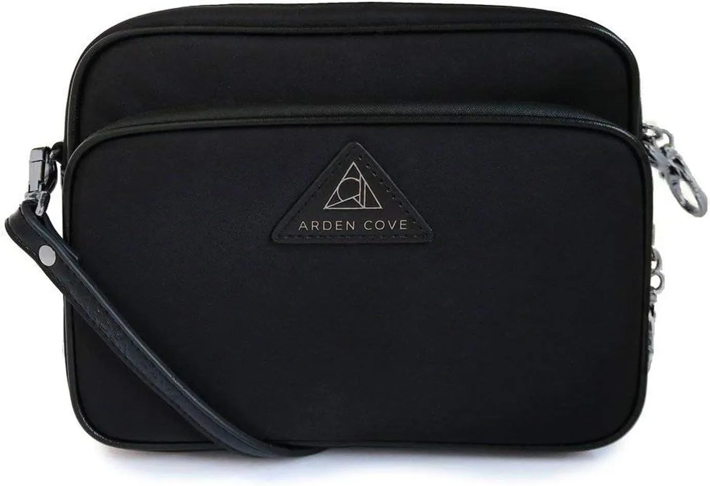 Anti-Theft Waterproof Full Cross-Body Bag with Adjustable Faux Leather Strap with Classic Hardware