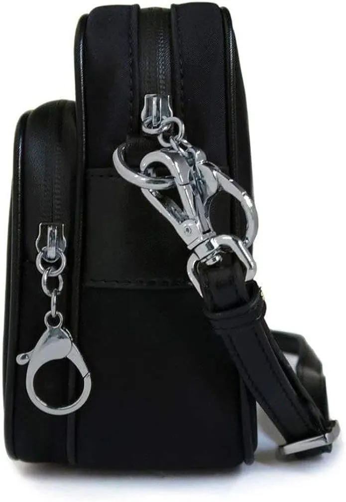 Anti-Theft Waterproof Full Cross-Body Bag with Adjustable Faux Leather Strap with Classic Hardware