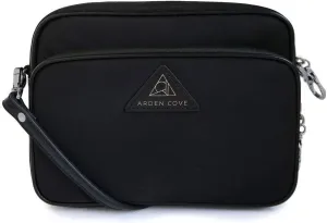 Anti-Theft Waterproof Full Cross-Body Bag with Adjustable Faux Leather Strap with Classic Hardware