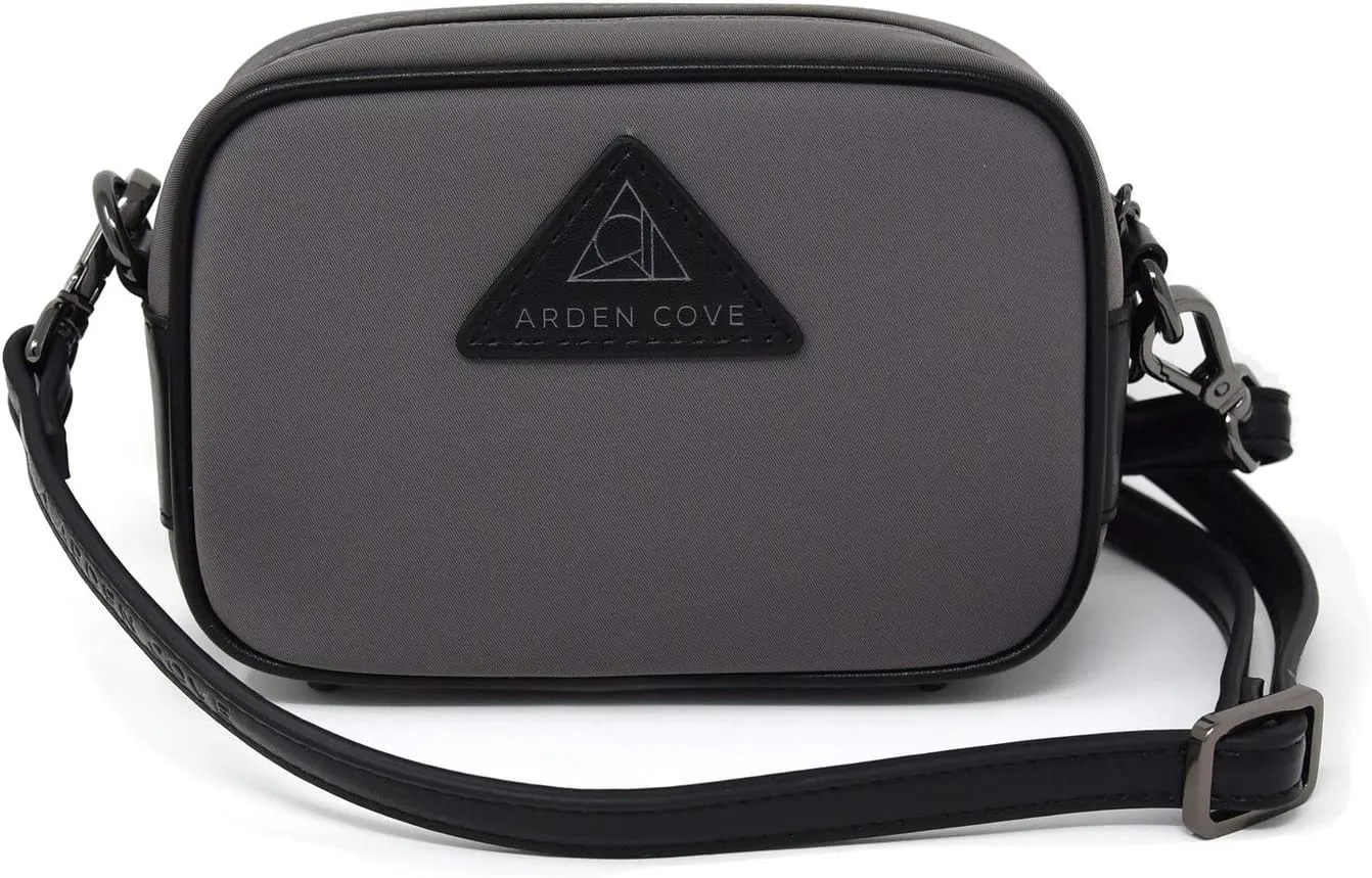 Anti-Theft Waterproof Mini Cross-Body Bag with Adjustable Faux Leather Strap with Classic Hardware