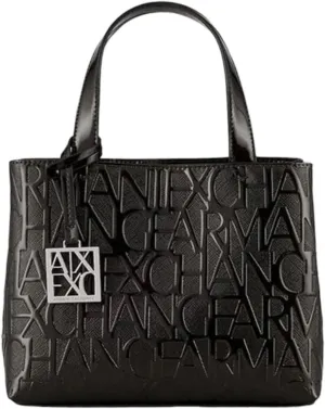 Armani Exchange Embossed Logo Small Open Shopping Bag