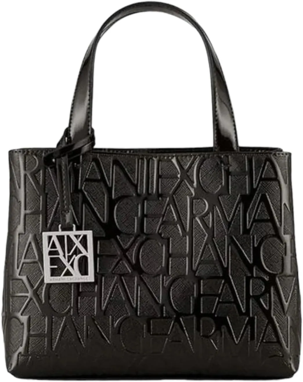 Armani Exchange Embossed Logo Small Open Shopping Bag
