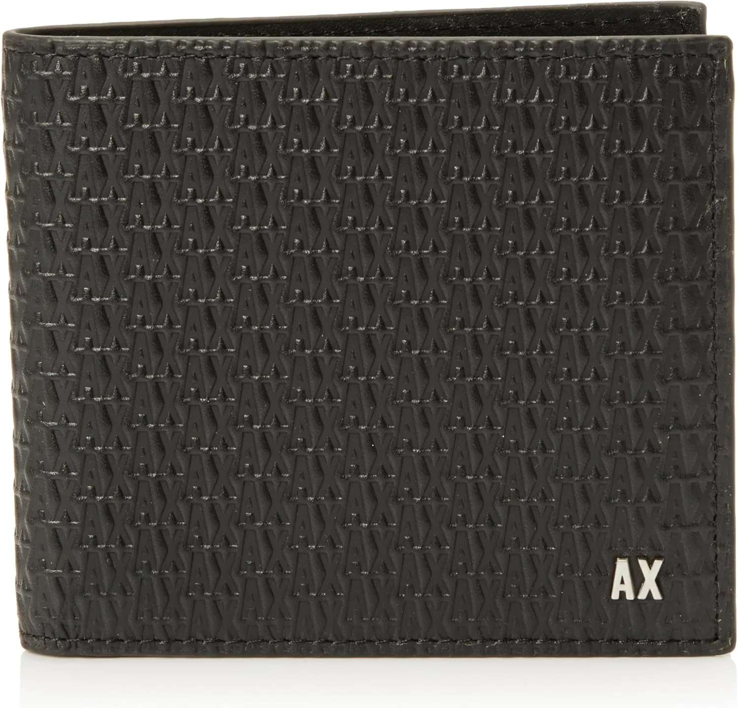 Armani Exchange Men's Embossed Logo Bifold Nero-Black, One Size, Small